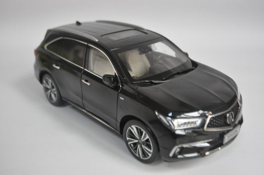 Acura MDX 2019 SUV Diecast model in Black 1/18 Scale